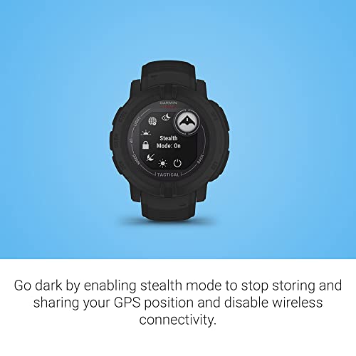 Garmin Instinct 2 Solar, Tactical-Edition, Rugged Outdoor Watch with GPS, with Solar Charging Capabilities, Built for All Elements, Multi-GNSS Support, Tracback Routing and More, Black