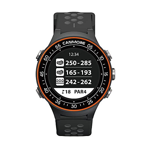 CANMORE TW411 Golf GPS Watch with Fitness Tracker, 41,000+ Free Preloaded Worldwide Course, Upgraded IC Chip, Orange