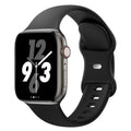 Sport Band Compatible with Apple Watch 38mm 40mm 41mm 42mm 44mm 45mm 46mm 49mm, Replacement Soft Silicone Strap Wristbands for iWatch Series 11/10/9/8/7/6/5/4/3/2/1 Ultra SE Women Men, Black