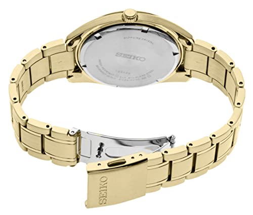 Seiko Men's Essentials Steel Two Tone Japanese Quartz With Gold Strap (Model: SUR314)