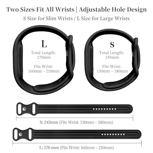 Zspoly Silicone Bands for Google Fitbit Air Band, Ultra-Soft Silicone Replacement Strap, Adjustable Sweatproof Wristband for Sleep Tracking, Fitness, Running, Workout & Daily Wear for Women Men