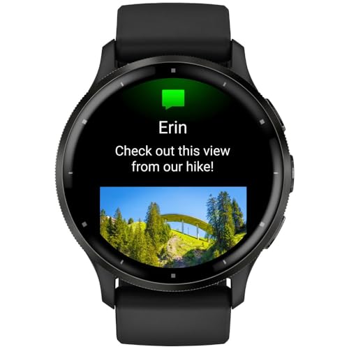 Garmin Venu 3 (Refurbished) Slate Stainless Steel Bezel 1.4-Inch AMOLED Touchscreen Display Smart Watch with 45mm Black Case and Silicone Band, 010-N2784-01