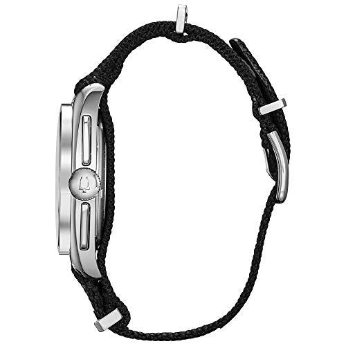 Bulova Men's Archive Series Lunar Pilot 6-Hand Chronograph High Performance Quartz Stainless Steel, Black NATO Strap and Sapphire Crystal Style: 96A225