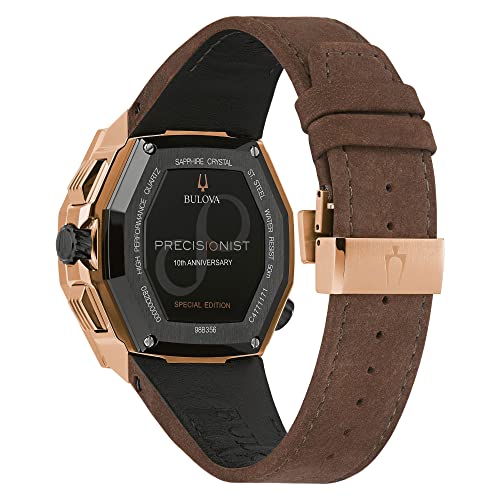 Bulova Men's Precisionist X Chronograph Special Edition Brown Leather Strap Watch | 44.5mm | 98B356
