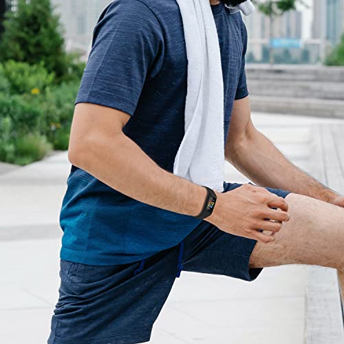 Gheper Soft Watchband Compatible with Fitbit Charge 6, Charge 5, Charge 4, Charge 3/3SE Silicone Wristband All-round Protective Band Replacement Strap (Black)