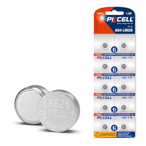 PKCELL SR626sw Watch Battery 10 Count, 377 Watch Battery LR626 Battery