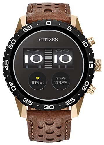 Citizen CZ Smart PQ2 44MM Sport Smartwatch with YouQ App with IBM Watson® AI and NASA Research, Wear OS by Google, HR, GPS, Fitness Tracker, Amazon Alexa™, iPhone Android Compatible, IPX6 Rating