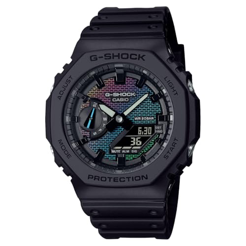 Casio G-Shock GA2100RW-1A | Iridescent Brick Pattern Dial | Carbon Core Guard | 200M Water Resistant | Super Illuminator