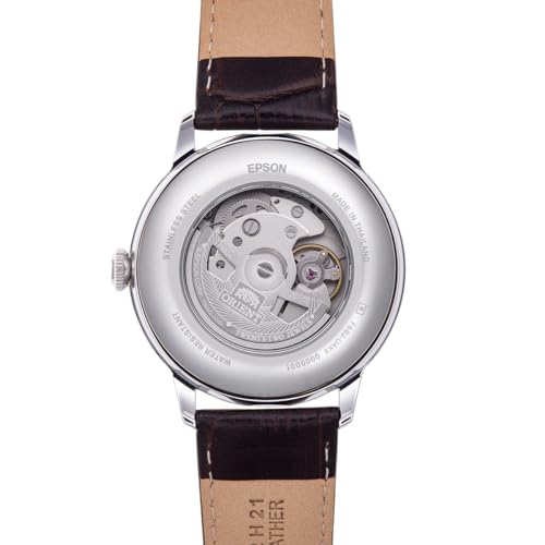Orient Bambino Sun & Moon Automatic Watch Mechanical Automatic RN-AK0803Y Men's Ivory, Ivory, Classic