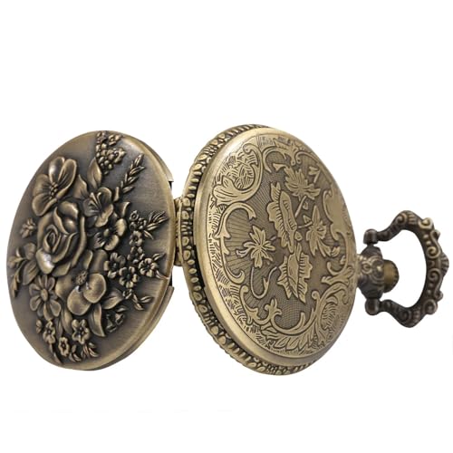 Fogitbok Vintage Pocket Watch with Chain for Men Necklace Watches for Women