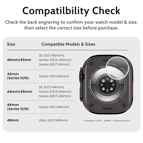 amBand Bands Case Screen Protector Compatible with Apple Watch Ultra 3/2/1 49mm for Men, M1 Sport Series Rugged Cover Strap and 9H Tempered Glass, Military Protective Bumper for iWatch 49 mm Men Black