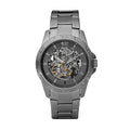 Relic by Fossil Men's Damon Gunmetal Gray Stainless Steel Bracelet Automatic Watch for Men, Luminous Hands