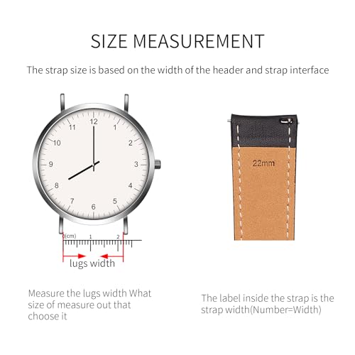 SEURE Quick Release Watch Band,Top Genuine Leather Watch Straps 19mm 20mm 21mm 22mm 24mm for Men and Women (20mm, Dark brown-Silver)