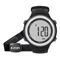 EZON GPS Men Women Sports Outdoor Digital Watch with Exercise Records Distance Speed Pace Black Blue Red Multifunctional (Silver)