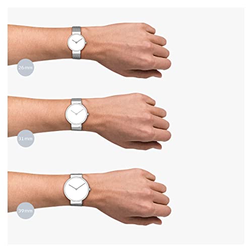 Bering Men's Solar Watch, 40 mm Stainless-Steel Case and Dial, Milanese Strap, Sapphire Crystal, 5 ATM, 14440, Grey/Silver, 40, 14440-077