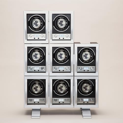 Wolf Module 4.1 Watch Winder, Black - Secure Fit with Patented Lock-in Dynamic Cuff - Accommodates All Wrist Sizes - Includes Universal Adapter