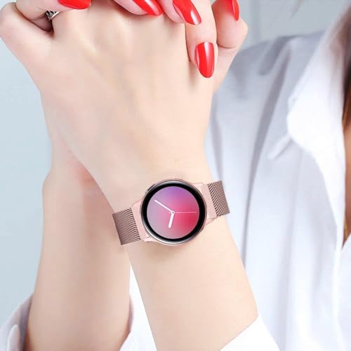 JOHIP Milanese Bands Compatible with Samsung Galaxy Watch 7 6 5 4 FE Band 40mm 44mm 45mm/Watch 6 4 Classic 4 42mm 46mm 43mm 47mm/Active 2, 20mm Stainless Steel Mesh Loop Sport Strap