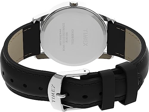 Timex T2H281 Easy Reader 35mm Black Leather Strap Watch
