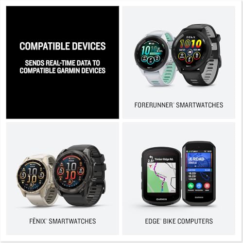 Garmin HRM 200 Heart Rate Monitor, Accurate Heart Rate and HRV Data, Comfortable Machine Washable Strap, M-XL