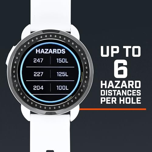 Bushnell Golf iON Elite GPS Watch – Color Touchscreen, Slope‑Adjusted Yardages, 38,000+ Courses, Shot Tracker, USB‑C, Magnetic Charger – White