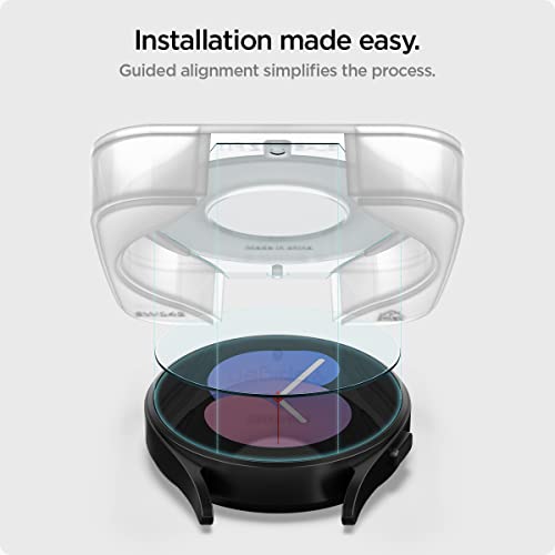 Spigen Tempered Glass Screen Protector [GlasTR EZ FIT] designed for Galaxy Watch FE / 5/4 (40mm) - 2 Pack