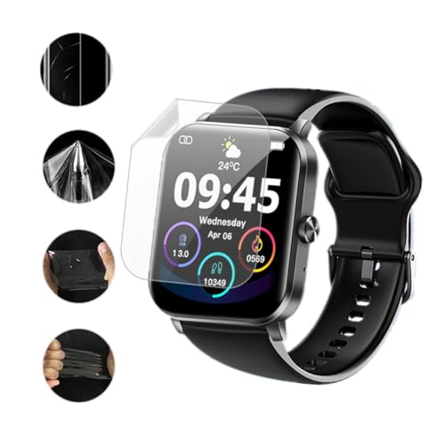 Aemus Screen Protector Compatible for QONBINK TG38 / K62 Smart Watch 1.85" (6 Pack) Clear TPU Soft Film Compatible for Jacoosa L70 Fitness Tracker