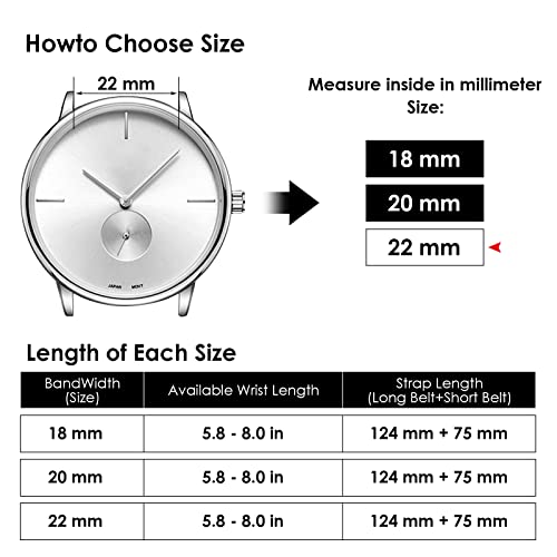 TIESOME Silicone Watch Bands, Quick Release Waterproof Soft Rubber Replacement Straps with Silver Plated Stainless Steel Buckle Compatible with Smart Watch Sport Watch for Men Women (22mm, Blue)