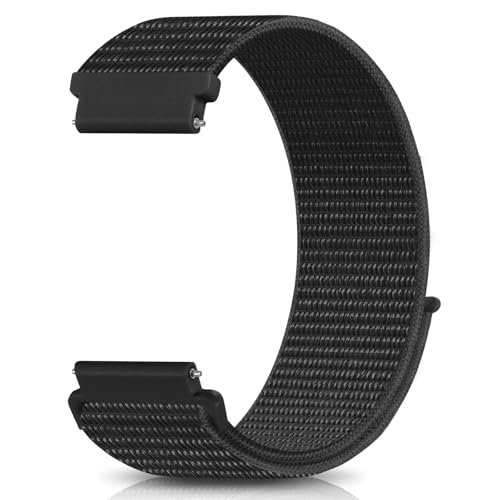 20mm Nylon Band Compatible with Garmin Vivoactive 5 Watch Bands,Soft Quick Release Strap Breathable for Vivoactive 3/Vivoactive 6/Venu Sq/Sq 2/Sq Music/2 Plus,Approach S50/S40/S44/S70 42mm Women Men