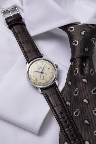 Orient Bambino Automatic Mechanical Wristwatch, Self-Winding, Automatic, Domestic Manufacturer Warranty Included, Ivory