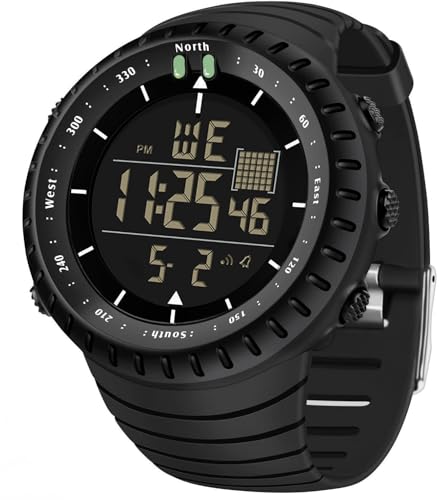 ManLinKei Men's Digital Sports Watch Military Waterproof Tactical Watch with LED Backlight Watches for Men