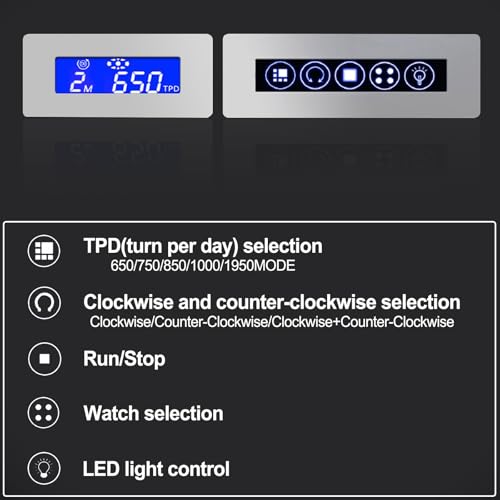 LELTNSOU Watch Winder for 12 Winding Spaces Automatic Watches with Fingerprint Unlock, Ultra-Quiet Japanese Motors, Built-in LED Illumination and LCD Touchscreen Control