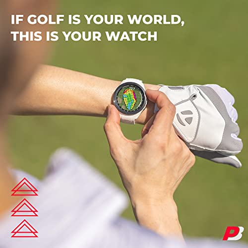 Garmin Approach S70 (White, 42mm) Golf GPS Smartwatch PlayBetter Bundle