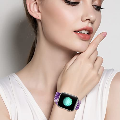 DOBSTFY Compatible with Apple Watch Band 38mm 40mm 41mm 42mm for Women Men,Stretchy Braided Apple Watch Strap for iWatch Series 10/9/8/7/6/5/4/3/2/1/SE/Ultra/Ultra 2