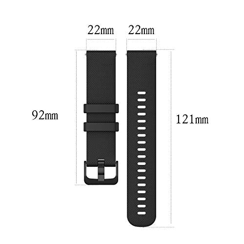 Anrir for Garmin Vivoactive 4 45mm Watch Band/Venu 2 Bands,22mm Silicone Bands for Galaxy Watch 3 45mm /Galaxy Watch 46mm/Gear S3 Frontier/Classic Band, Fossil Men's Gen 6/5E 44mm Bands-Black