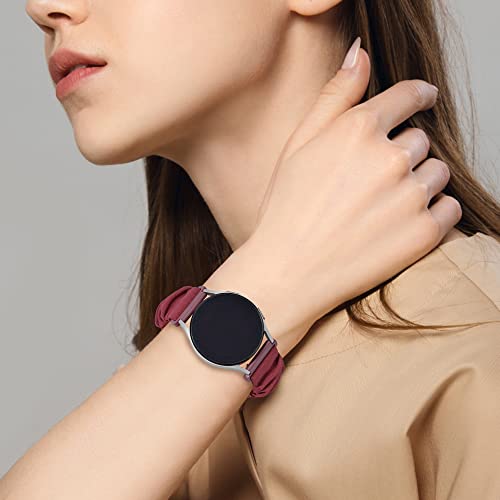 Compatible with Samsung Galaxy Watch 7/6/5/4/Active 2/FE Bands - 40mm/44mm, 20mm Quick Release Scrunchie Strap - Stretchy Cute Elastic Fabric Bands (10-Pack) Women