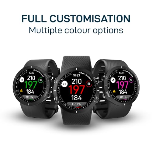 Shot Scope V5 GPS Watch, Shot Tracking, 36k+ Preloaded Courses, Full Course Maps, No Subscription (Black)