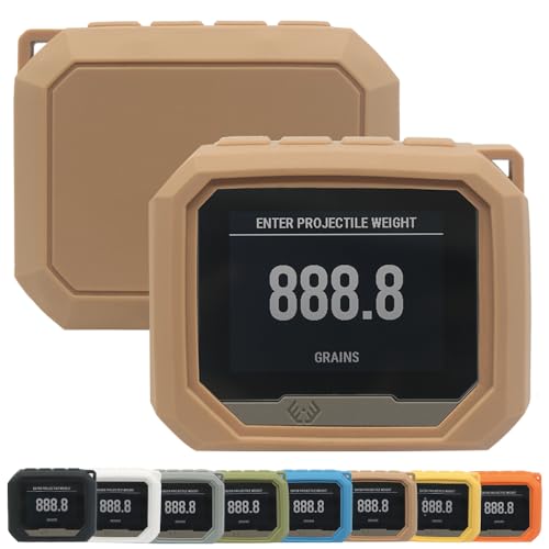 Silicone Protective Case for Xero C1 Pro Chronograph – Full Coverage with 2pcs Tempered Glass Screen Protectors, Silicone Hand Strap, Shockproof, Anti-Scratch, Non-Slip, Brown (Case Only)