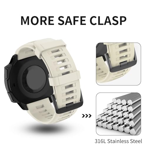 BaayCerrie for Garmin Instinct Watch Bands Replacement, Soft Silicone Strap Compatible with Garmin Instinct 2/ Solar/Tactical