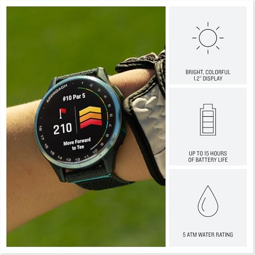 Garmin Approach® J1, Junior Golf Watch with GPS, Bright and Colorful Display, Tee-Off Guidance, Essential Features for Learning and Improving, Black