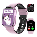 Kids Waterproof Smart Watch Girls with Fitness Tracker Sports Activity Pedometer Heartrate SpO2 Stress Monitor Flashlight APP HD Touch Screen Camera Games Music for 4-13 Year Old Girls Gifts for Kids
