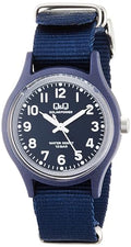 Citizen Q&Q Analog Solar Watch, 10 ATM Water-Resistant, Nylon Strap, navy, Classic