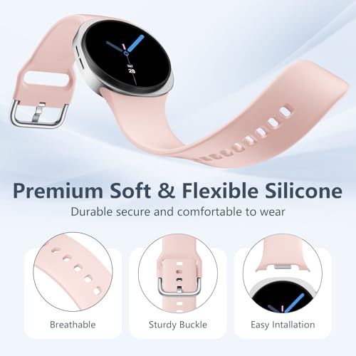 DaQin 10 Pack Bands Compatible with Samsung Galaxy Watch 8 Band 40mm 44mm/Galaxy Watch 8 Classic Band 46mm,Soft Silicone Sport Waterproof Wristband Replacement Strap for Samsung Galaxy Watch Women Men