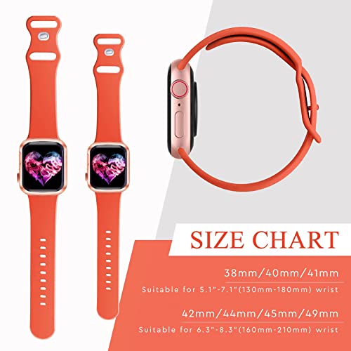 Topokiyu Compatible for Apple Watch Bands 38mm 40mm 41mm 42mm for Women Men, Soft Silicone Sport Band Strap for iWatch Bands Series 11 10 9 8 7 6 5 4 3 SE Ultra, 15Pack