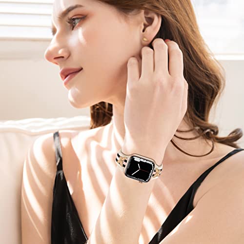 Designer Band with Charms Decor Compatible with Apple Watch Band 38mm 40mm 41mm 42mm 44mm 45mm 46mm 49mm Women Men, Stylish Silicone Sport Wristbands for iWatch Series 11 10 9 8 7 6 5 4 3 2 1 SE/3 Ultra 2/3