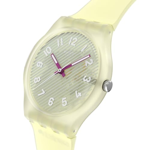 Swatch Gent Unisex Casual Watch Bio-sourced Yellow Quartz Water Resistant WAVELENGTHS of Sand