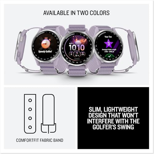 Garmin Approach® J1, Junior Golf Watch with GPS, Bright and Colorful Display, Tee-Off Guidance, Essential Features for Learning and Improving, Lilac