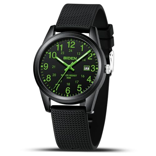 LN LENQIN Mens Watches Analog Quartz Sports Unisex Watch 30M Waterproof Nurse Watches for Men Women Nurse Medical Professionals-Military Time with Second Hand Glowing Easy to Read Dial Wrist Watch…
