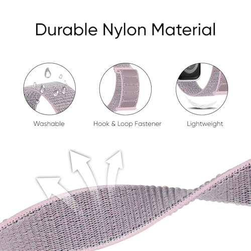 6 Pack Sport Nylon Loop Band Compatible with Apple Watch Band 38mm 40mm 41mm 42mm 44mm 45mm 46mm 49mm for Women Men, Adjustable Breathable Braided Straps for iWatch Series 11/10/9/8/7/6/5/4/3/SE/Ultra