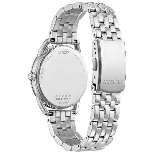 Citizen Women's Eco-Drive Dress Classic Watch in Stainless Steel, Blue Dial (Model: FE7090-55L)