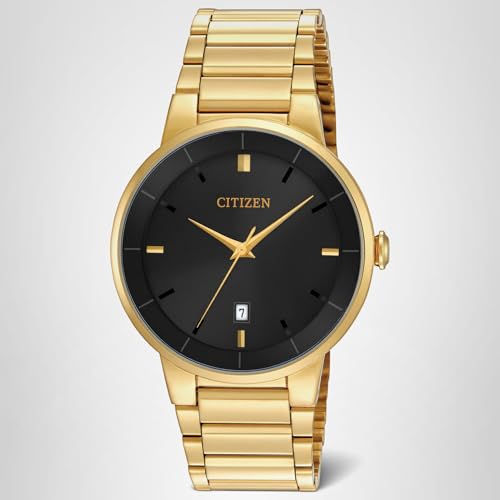 Citizen Quartz Mens Watch, Stainless Steel, Classic, Gold-Tone (Model: BI5012-53E)